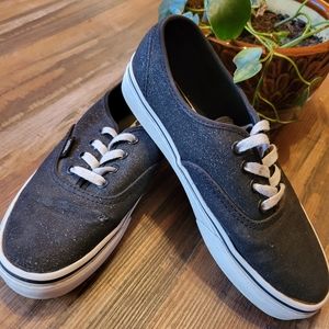 Black Sparkle VANS shoes Mens 5/Womens 6.5